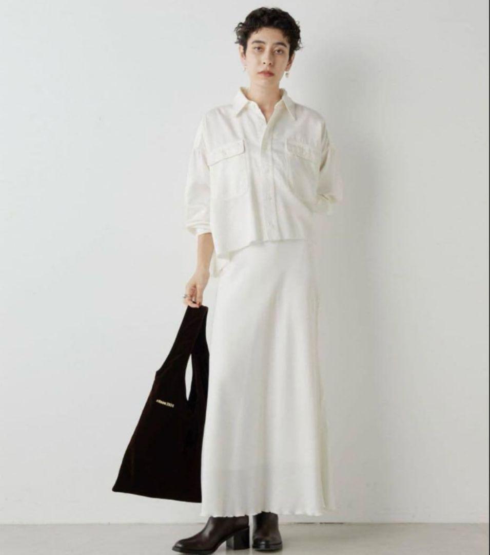 ウィムガゼット テンセル™繊維使用シャツ　白　ホワイト　フリーサイズ