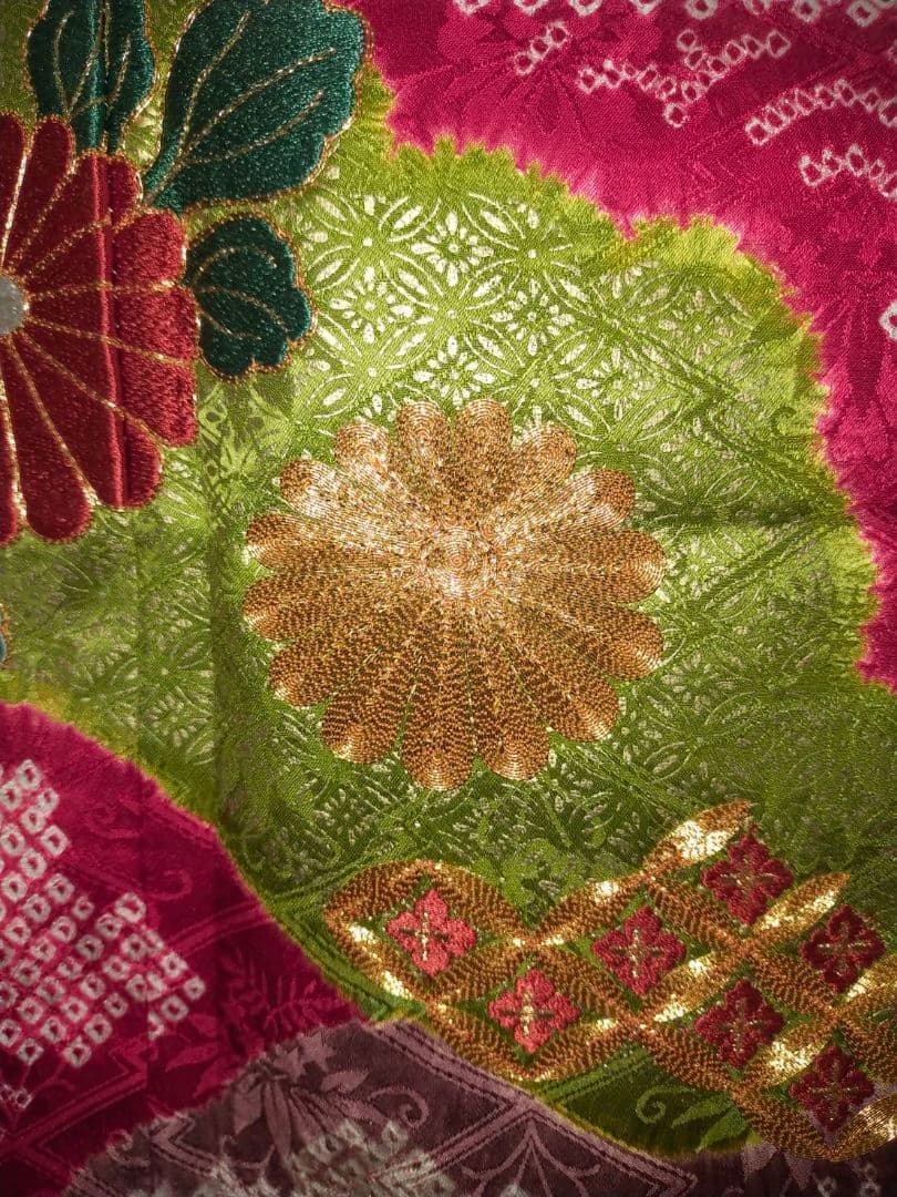 売約済み【WA-Modern】★★正絹　桶絞り　京友禅　振袖単品★★