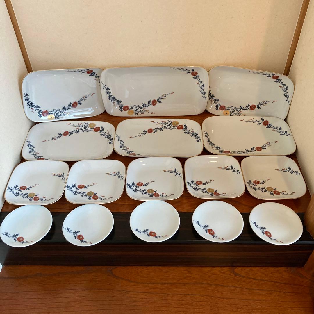 深川製磁　花柄陶器食器セット 同一シリーズ47点