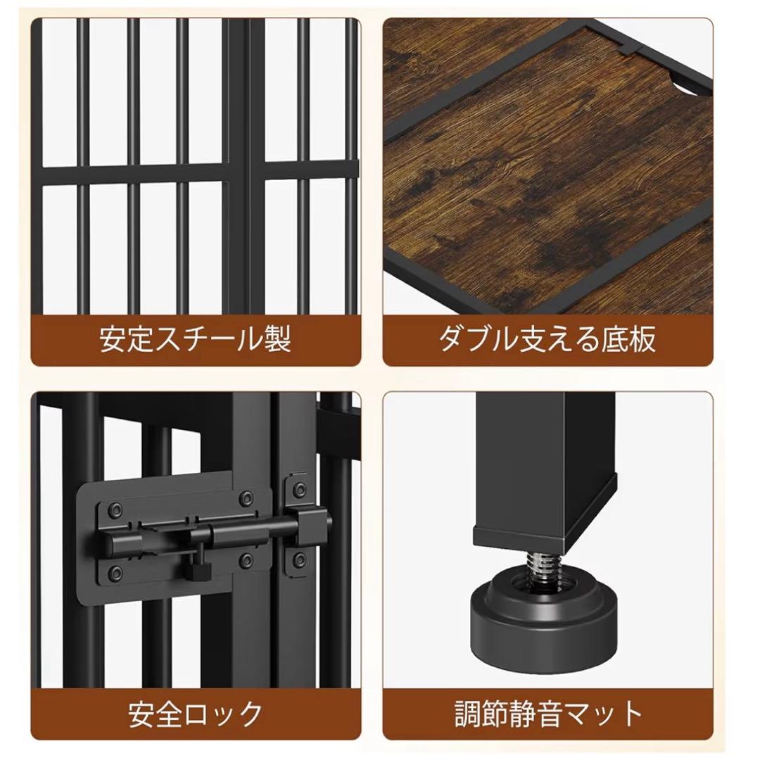 犬 ケージ 屋根付き ペットサークル 室内用 中型犬対応 木製 折りたたみ天板