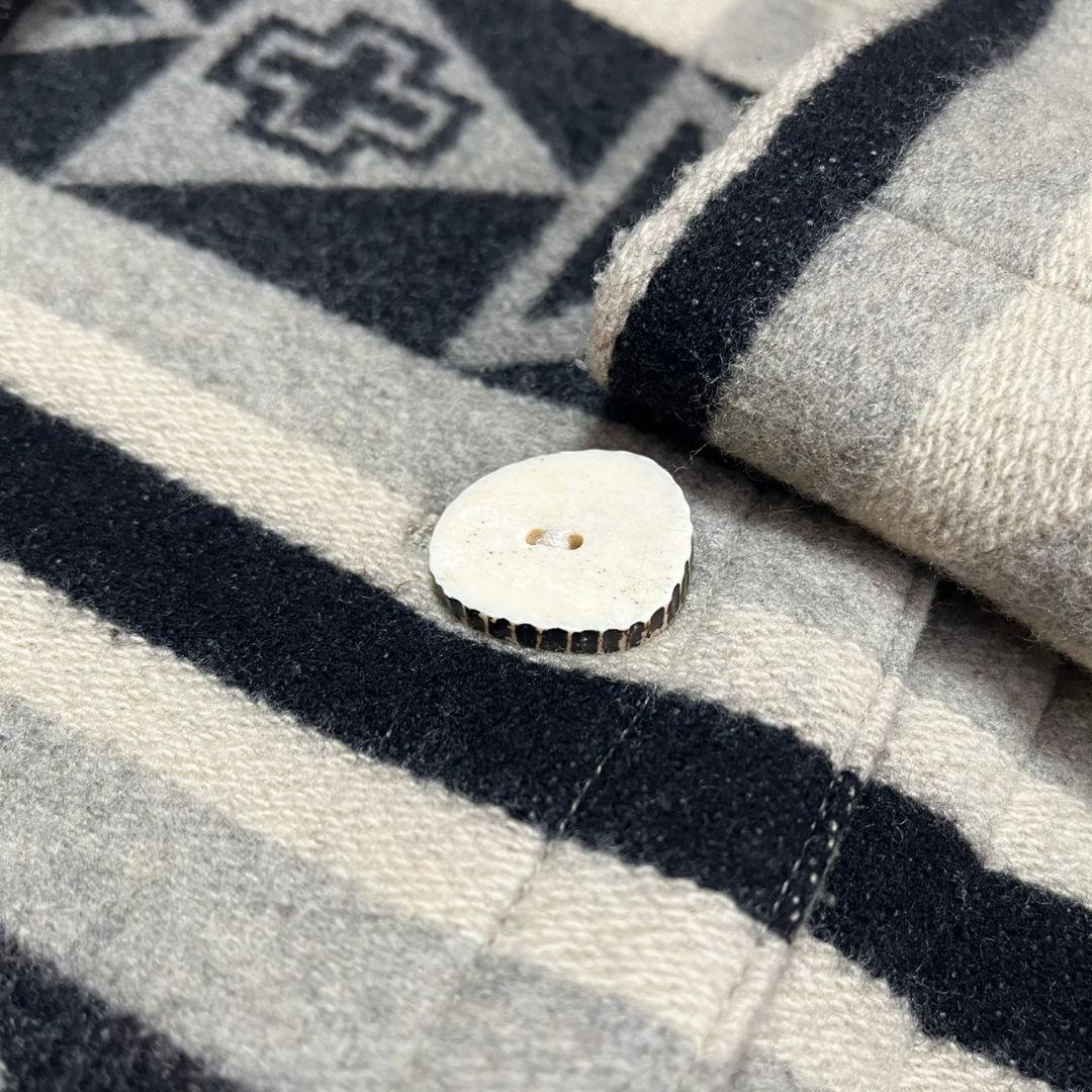 ◎90s/ネイティブ柄◎ラルフローレン★9号　M相当★ウール　コート★幾何学模様