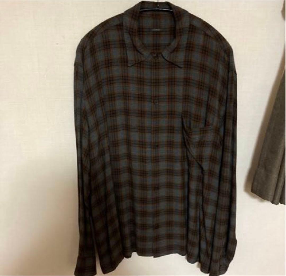 u*o様 comoli 19ss レーヨンオープンカラーシャツ