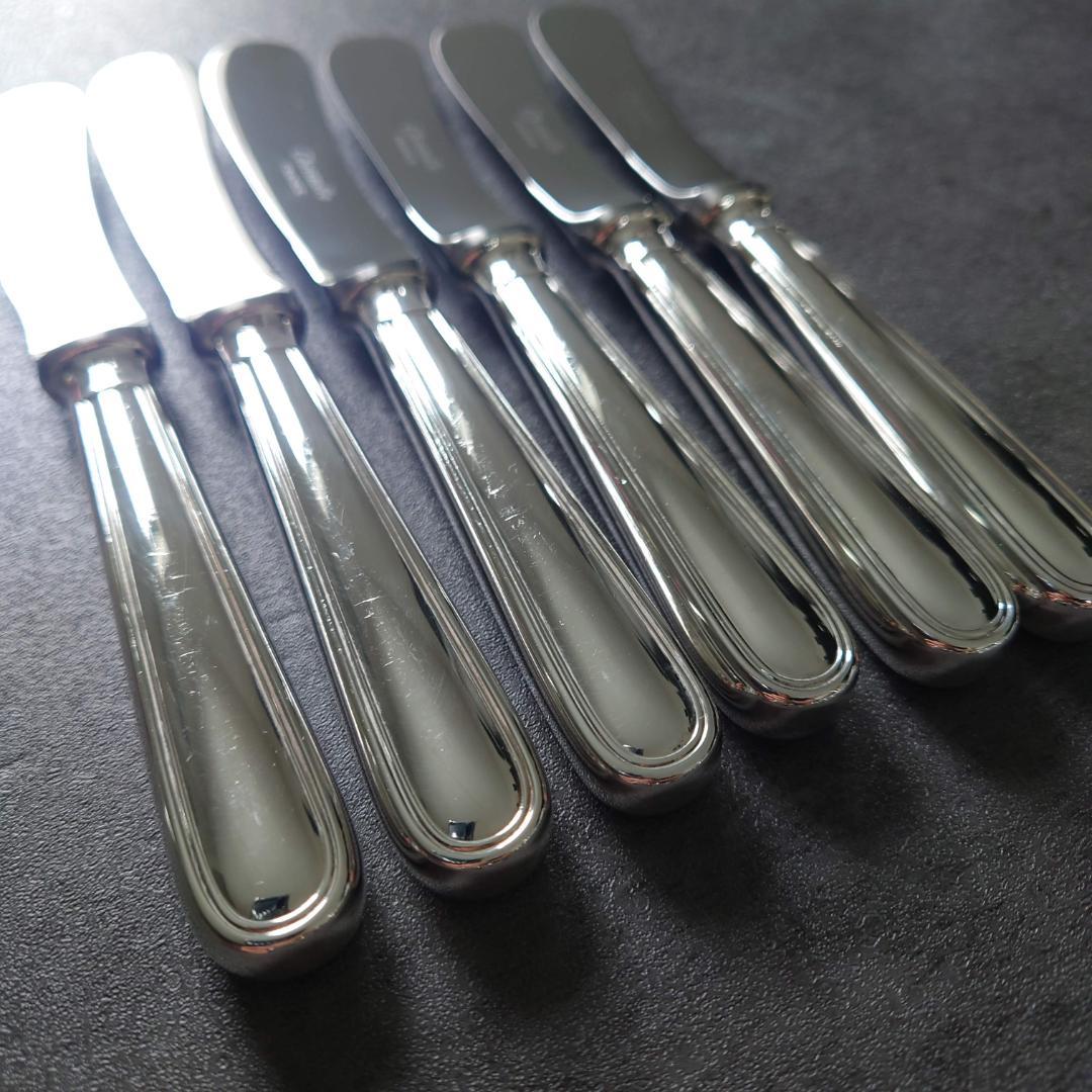 希少 美品 クリストフル アルビ バターナイフ 6点