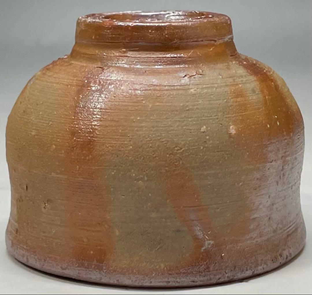 人間国宝　藤原雄　備前酒杯　ぐい呑　共箱　共布　栞　y003