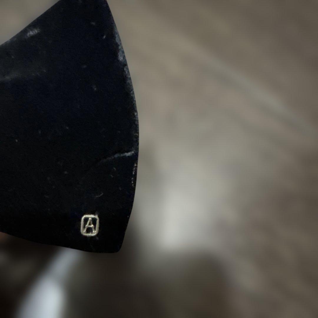 黒　ヘアアクセサリー　アレクサンドル　リボン　バレッタ