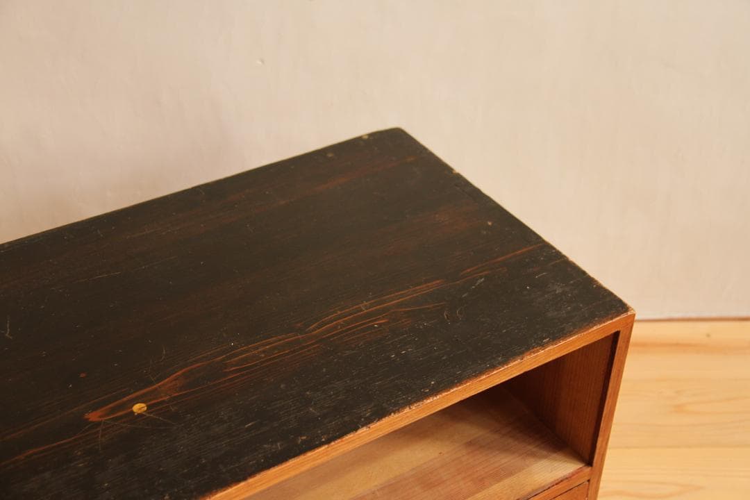 収納棚　2段　木製　古道具　古家具　ビンテージ　レトロ　ナチュラル