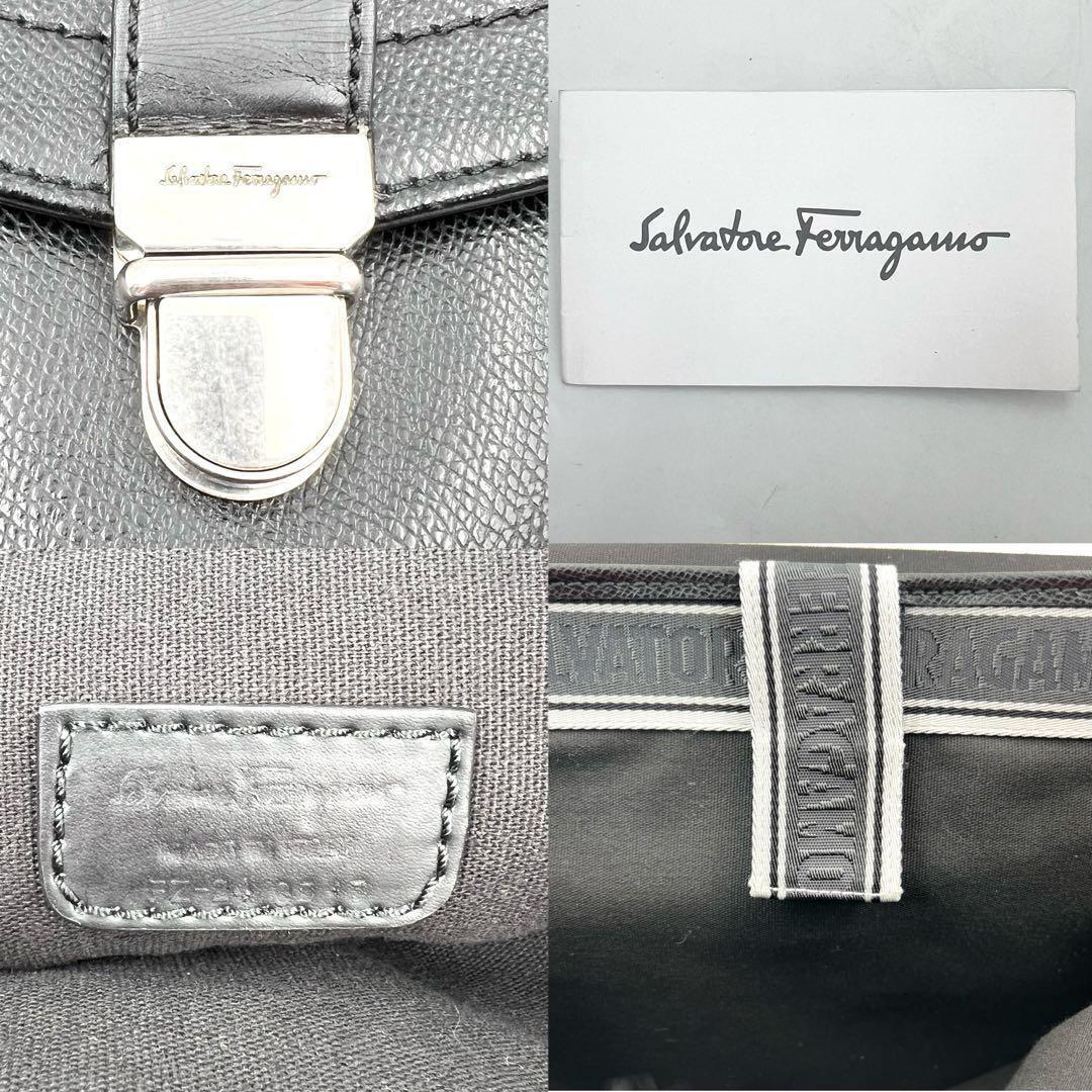 《美品》Salvatore Ferragamoレザー 2WAY ビジネスバッグ