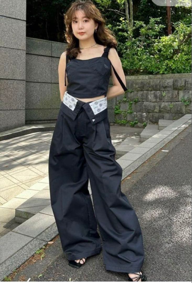 リリーブラウン　ディッキーズコラボ　ハイウエストパンツ