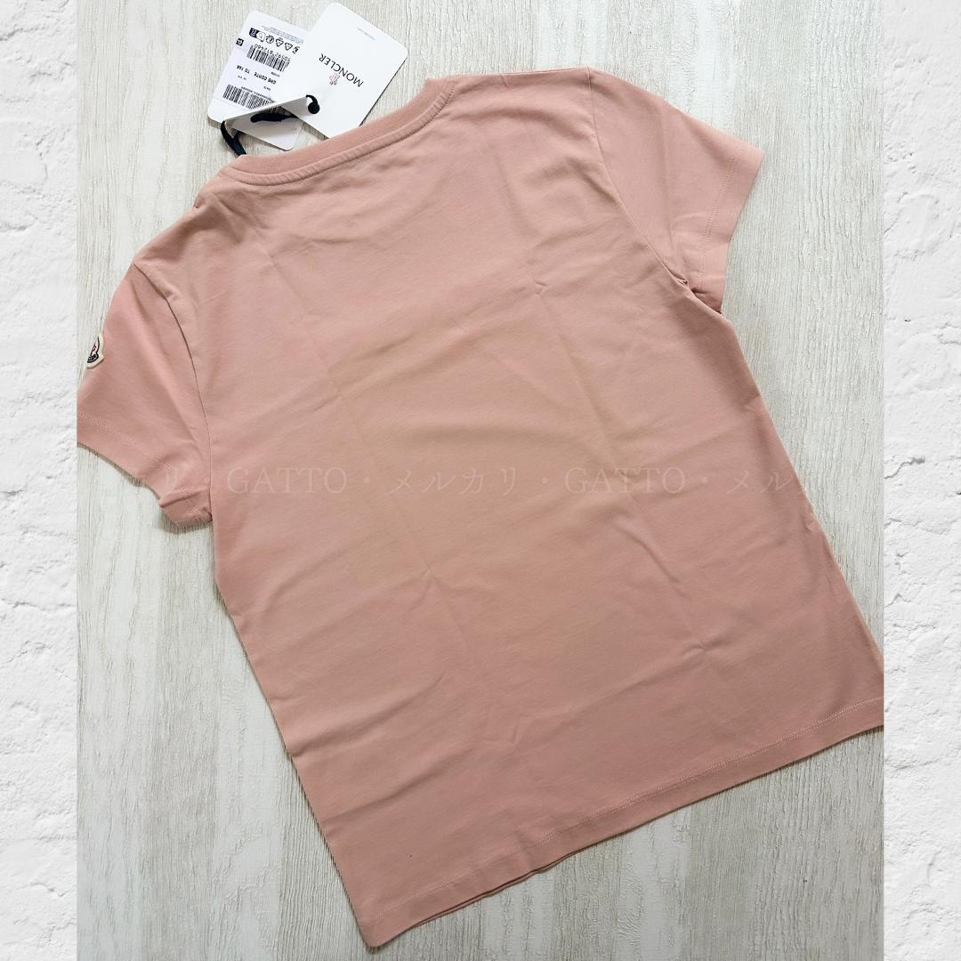 定番 刺繍ロゴワッペン 　MONCLER ピンク Tシャツ 14A