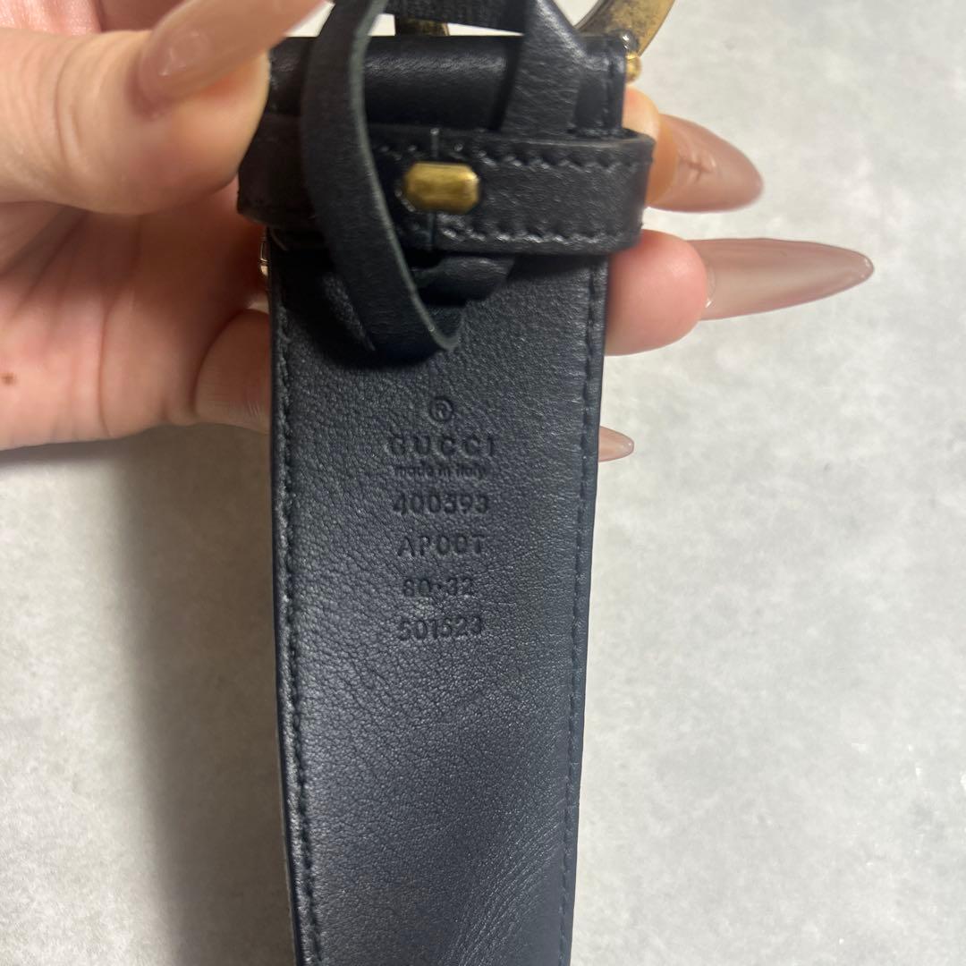 GUCCI ブラック GGバックル ベルト