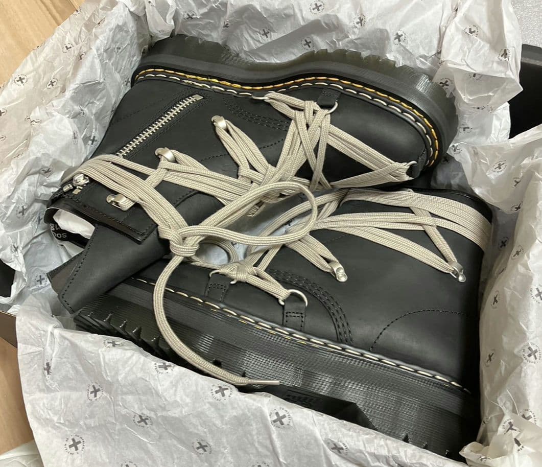 靴 Dr.Martens Rick Owens 1460 MEGALACE BOOT