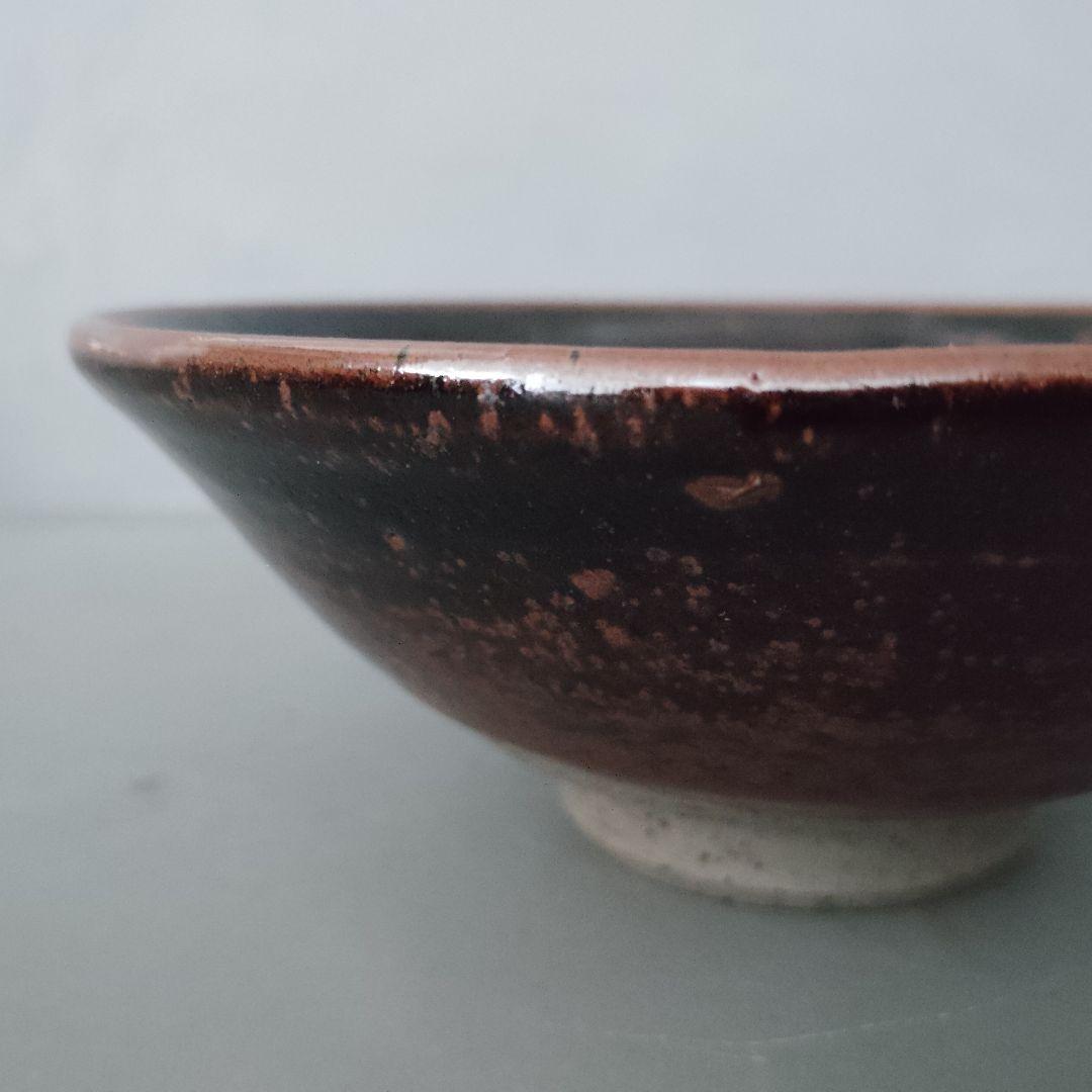 天目茶盌 八代 加藤宇助 秋坂窯 共箱 共布 茶道具 瀬戸赤津の名工 黒茶