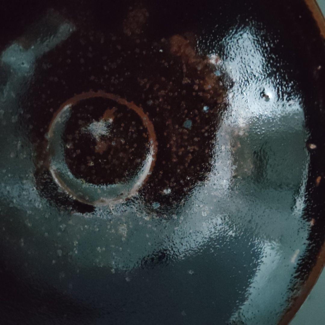 天目茶盌 八代 加藤宇助 秋坂窯 共箱 共布 茶道具 瀬戸赤津の名工 黒茶