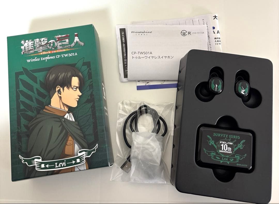 進撃の巨人　ONKYO リヴァイモデル　ボイス搭載　ワイヤレスイヤホン