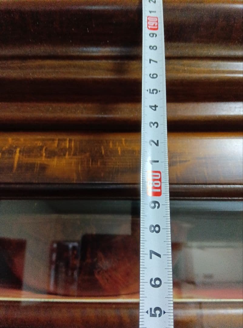 （年代物）カリモク karimoku 食器棚 ガラス扉付き