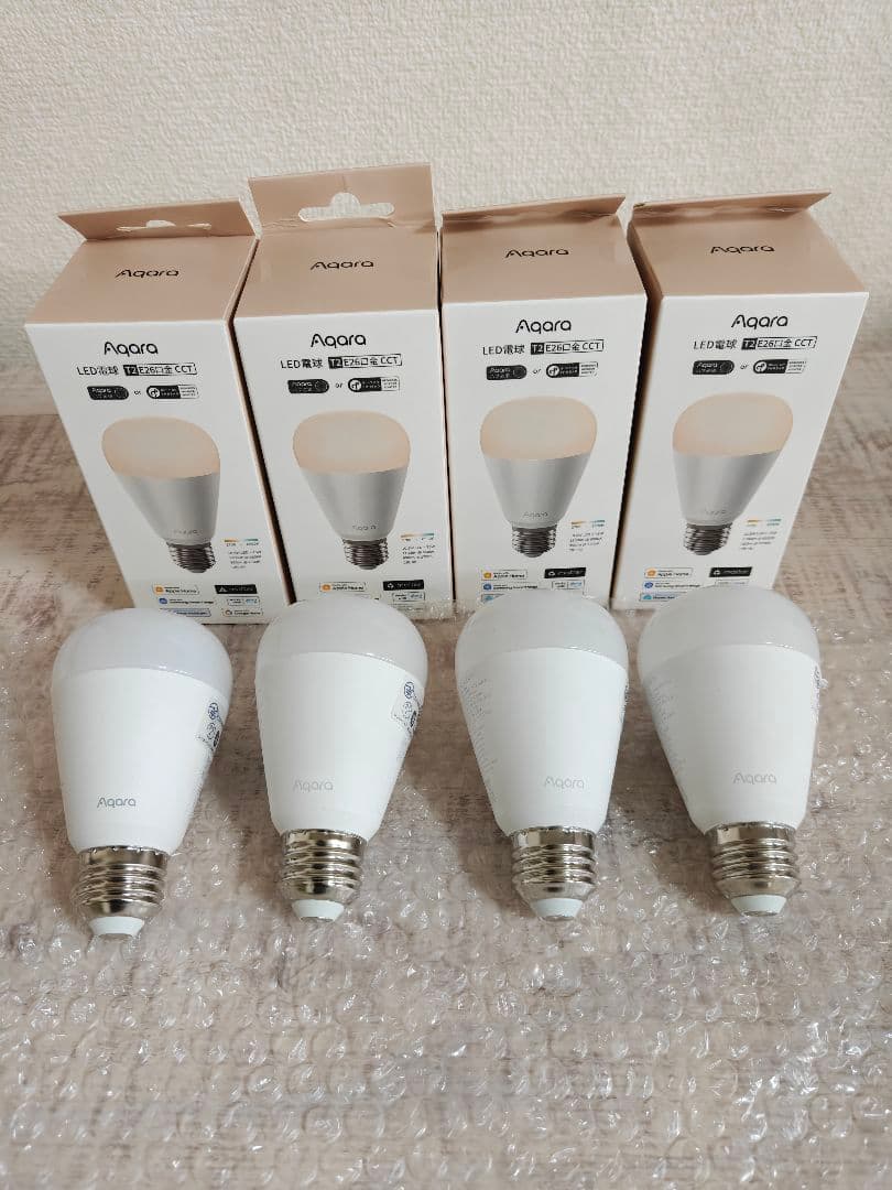 【4個セット】Aqara LED 電球 T2 E26口金 CCT