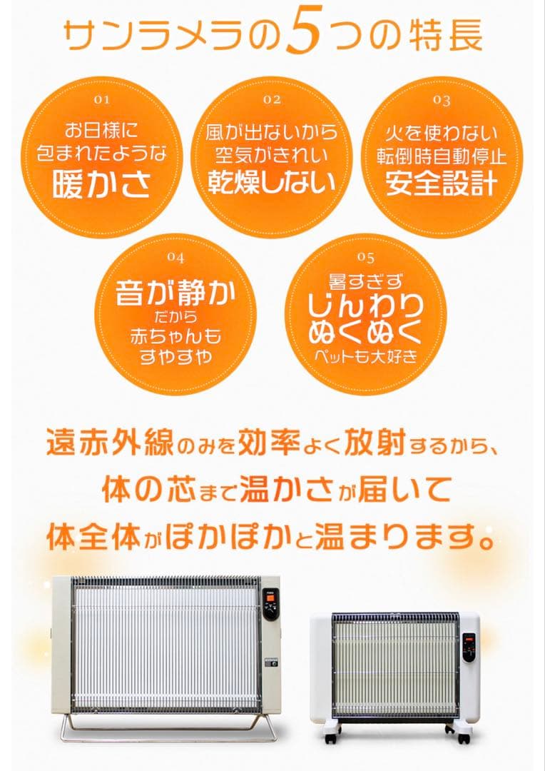 サンラメラ ニューセラミックヒーター 1200W