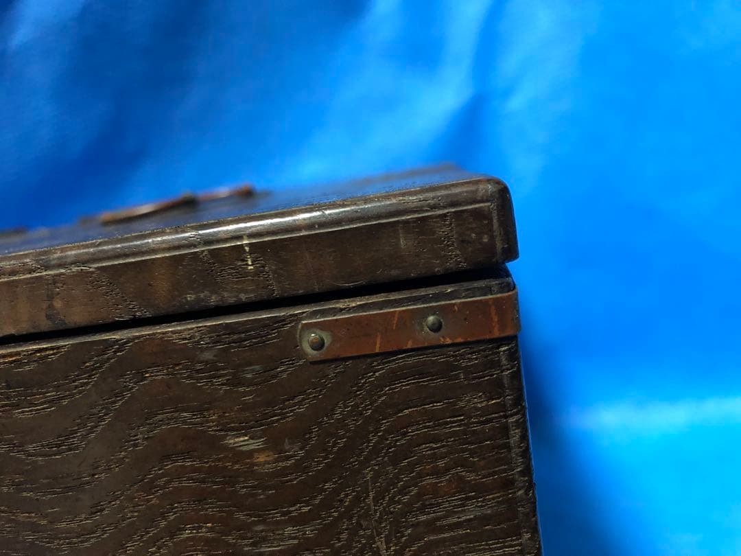 掛け硯箱　古道具　骨董　アンティーク　江戸明治大正時代　硯そろばんなど小物付