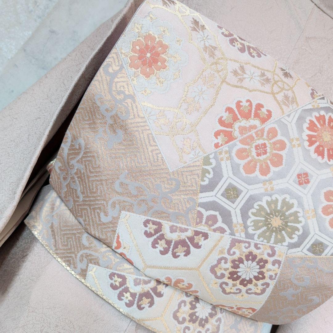 訪問着　フルセット　着物　正絹　金彩加工　おしとやか　シンプル　F8