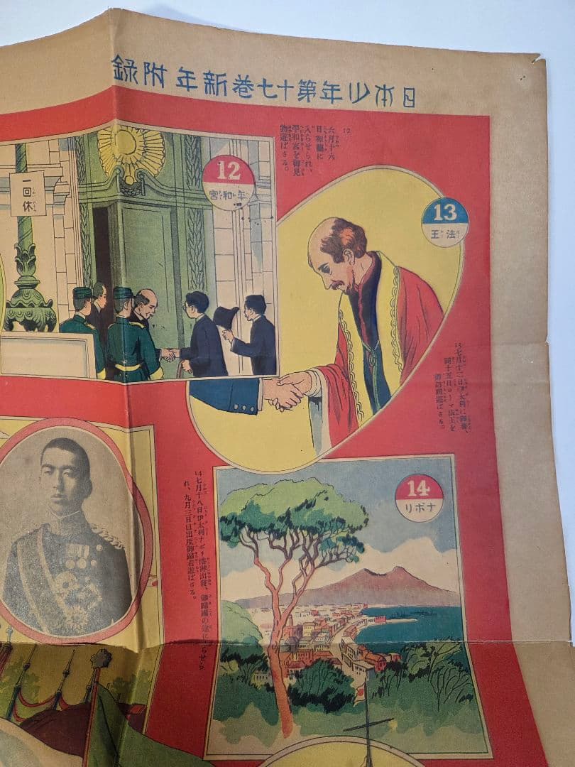 大正11年発行　皇太子殿下御渡欧双六　　アンティーク