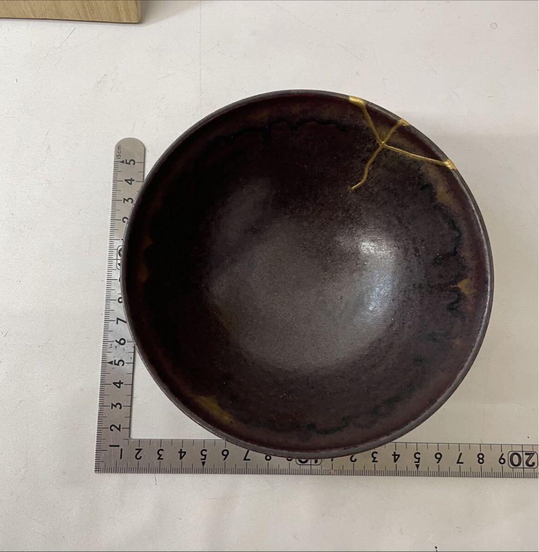 古瀬戸 三代目加藤春鼎 愛知県瀬戸市 引出し黒 茶碗 茶道具 抹茶【IR-8】