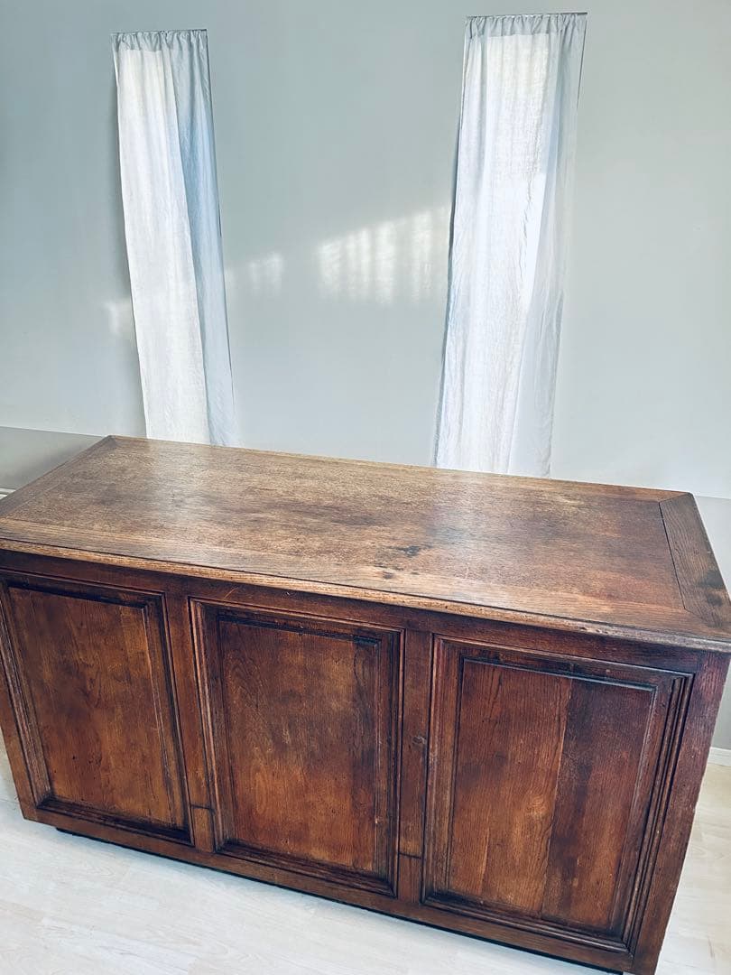 フランスアンティーク 家具 木製ショップカウンター 作業台 アトリエ