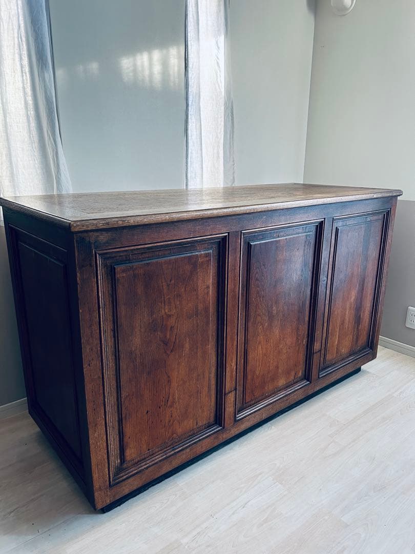 フランスアンティーク 家具 木製ショップカウンター 作業台 アトリエ