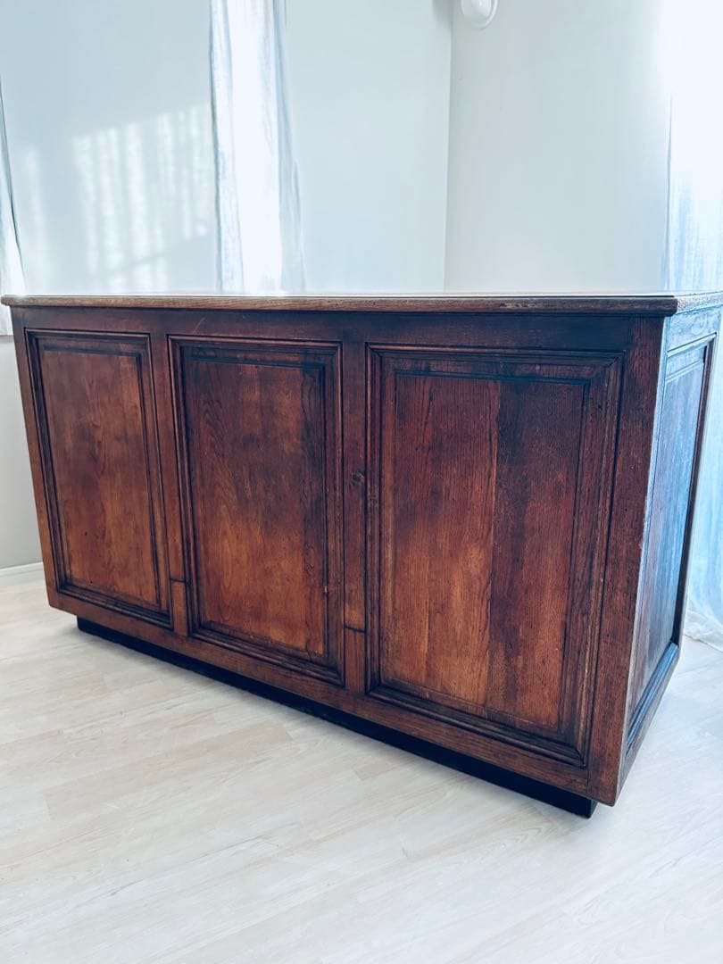 フランスアンティーク 家具 木製ショップカウンター 作業台 アトリエ