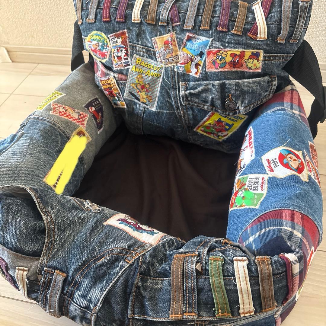 デニムリメイク ドライブベッド　ペットベッド ペットクッション