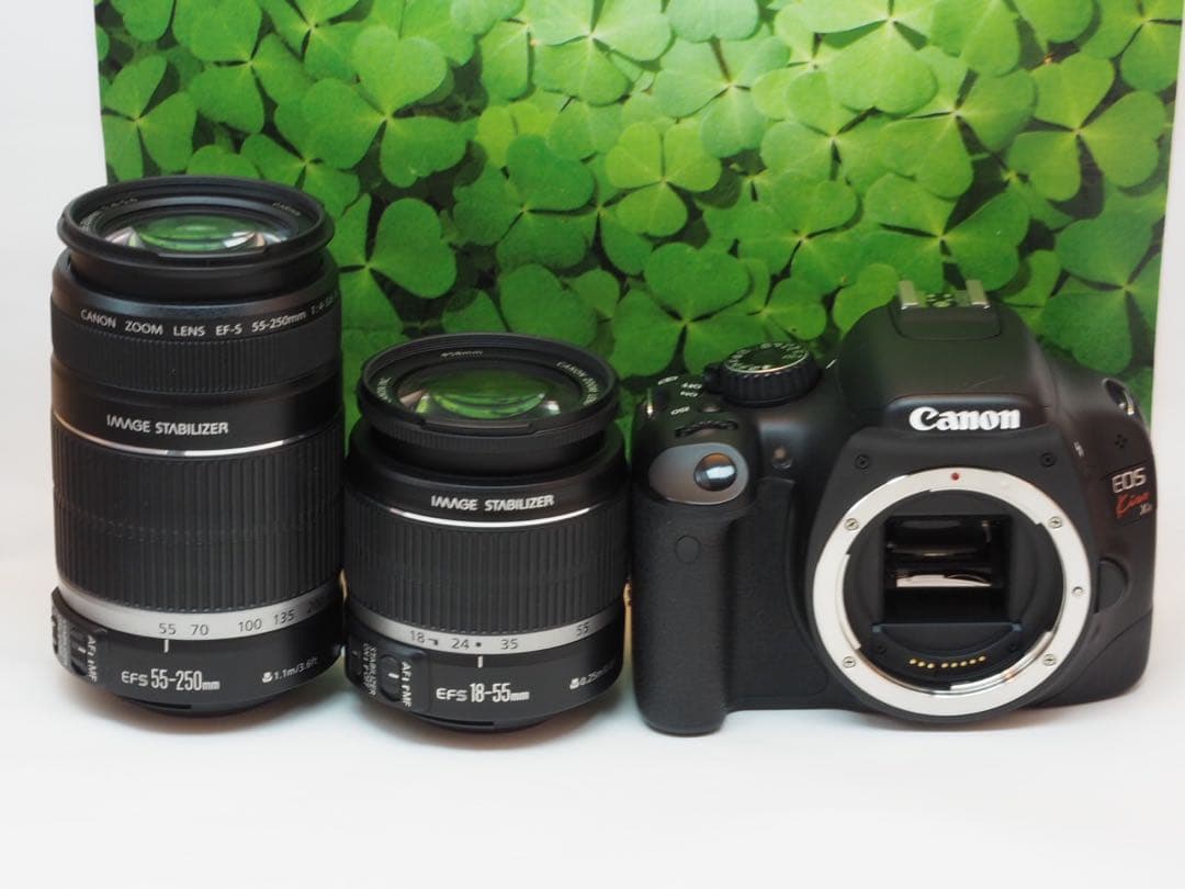 【美品】スマホへ転送も可能⭐️一眼の入門機キャノンKissX4ダブルレンズセット