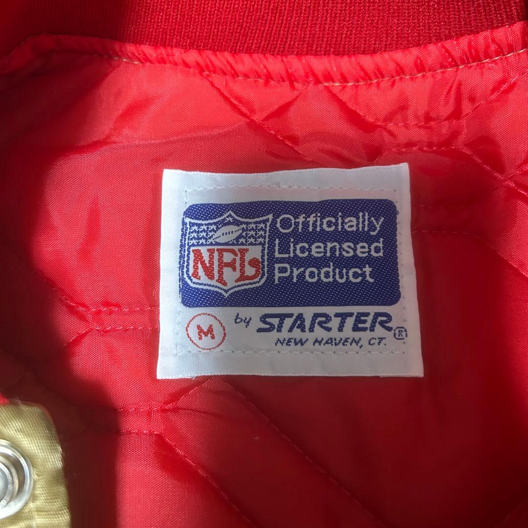 美品 USA製 スターター NFL 49ers ゴールドスタジャン