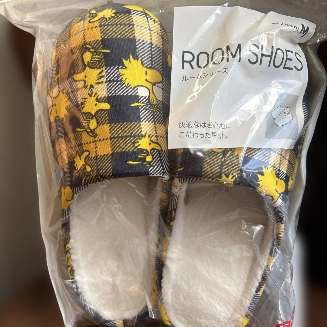 ユニクロ PEANUTS ウッドストック 2WAYブランケット ルームシューズ
