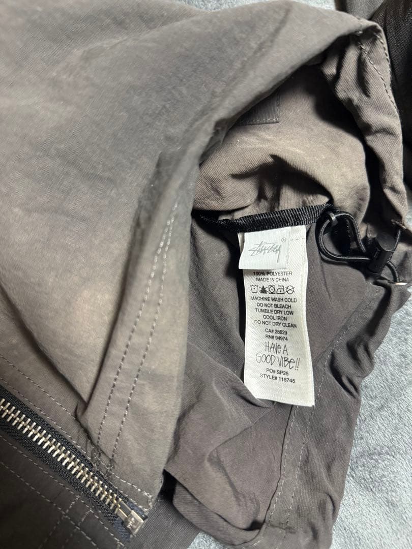 ジャケット・アウター STUSSY BEACH SHELL WAVE DYE BLACK M