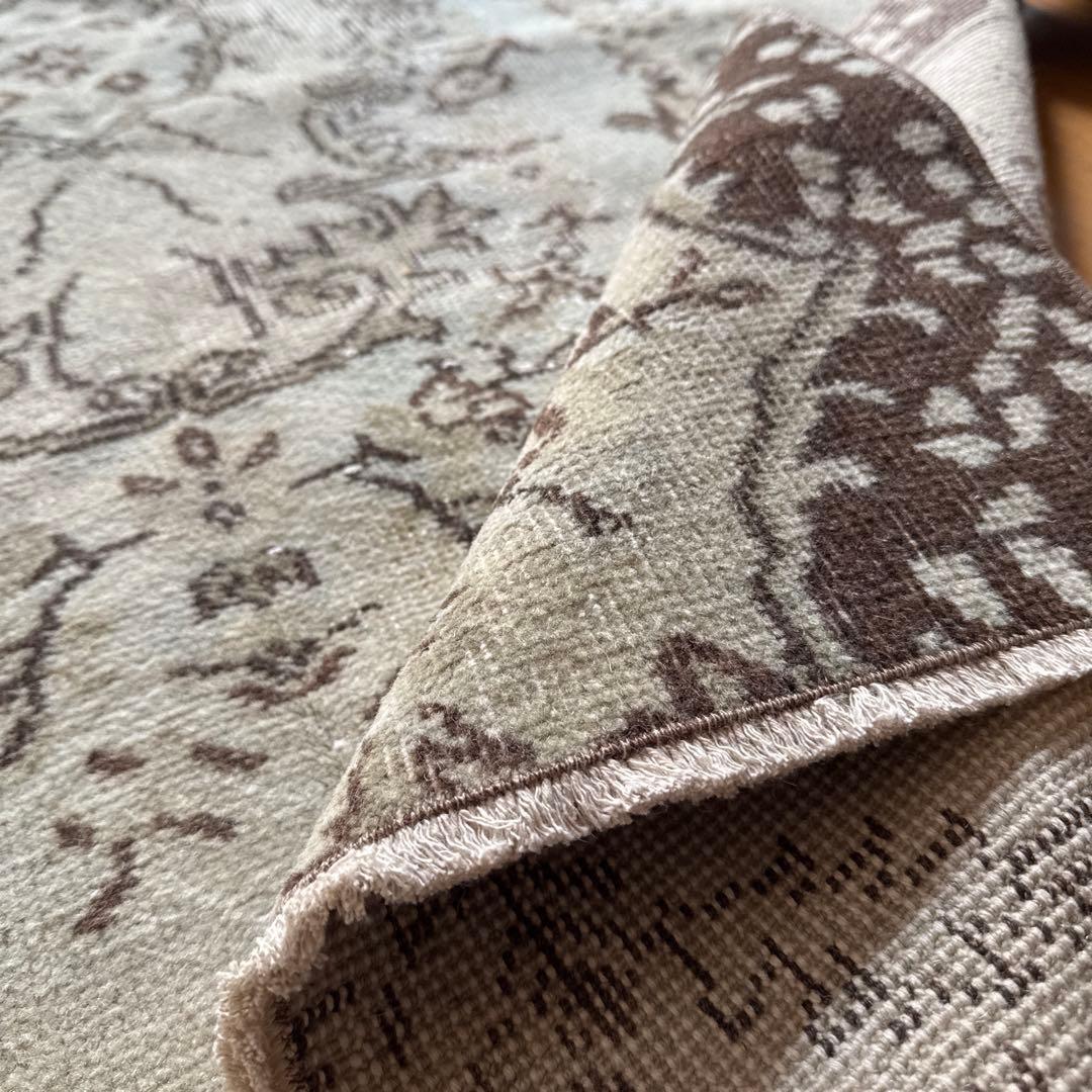 専用　113×169.5淡いグリーン　メダリオン　トルコヴィンテージラグ