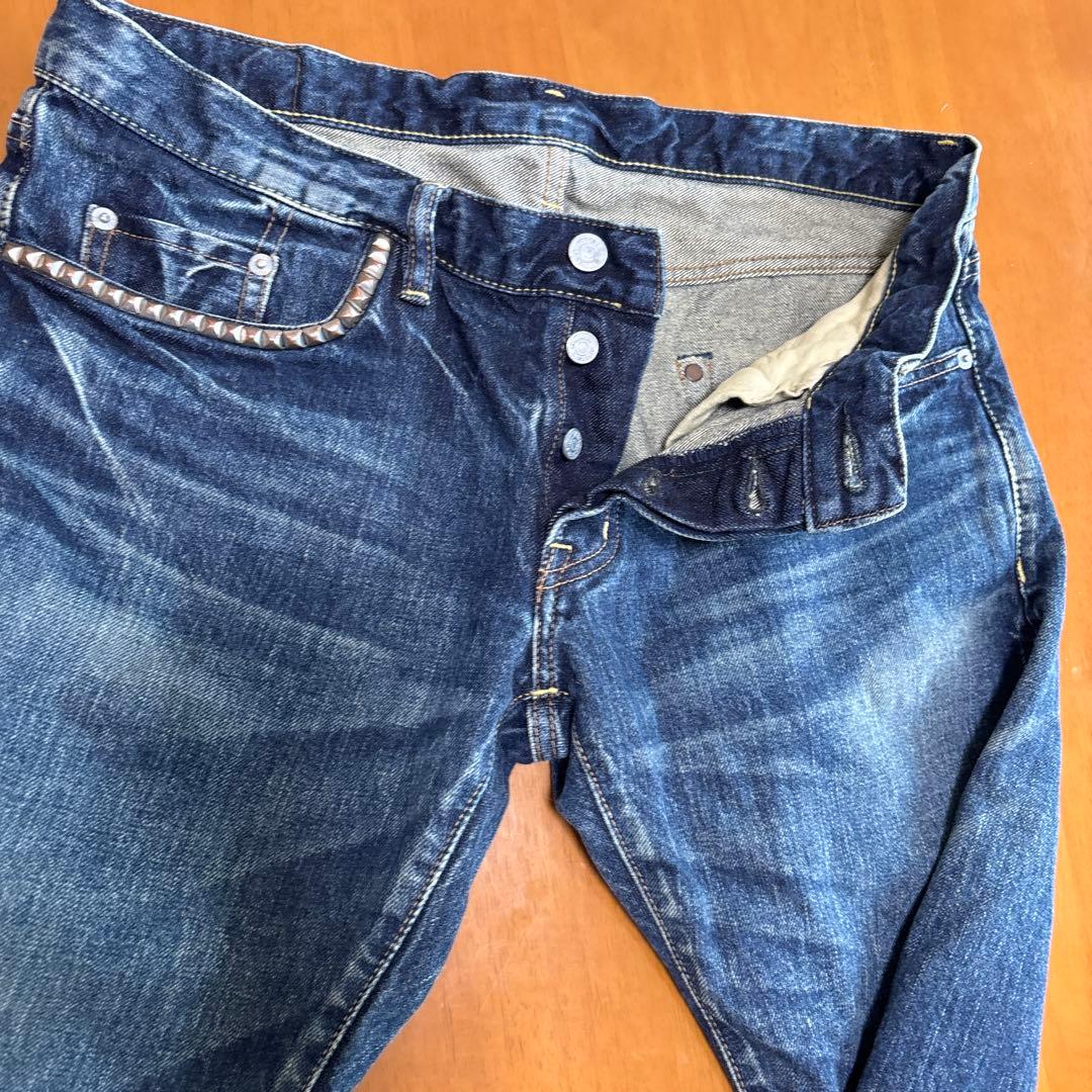 HYSTERIC GLAMOUR W34 インディゴスキニー　ダメージジーンズ