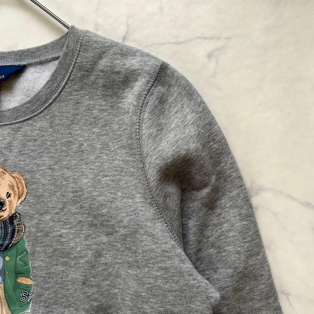 完売品 未使用級 ラルフローレン ポロベア トレーナー 裏起毛 グレー 160