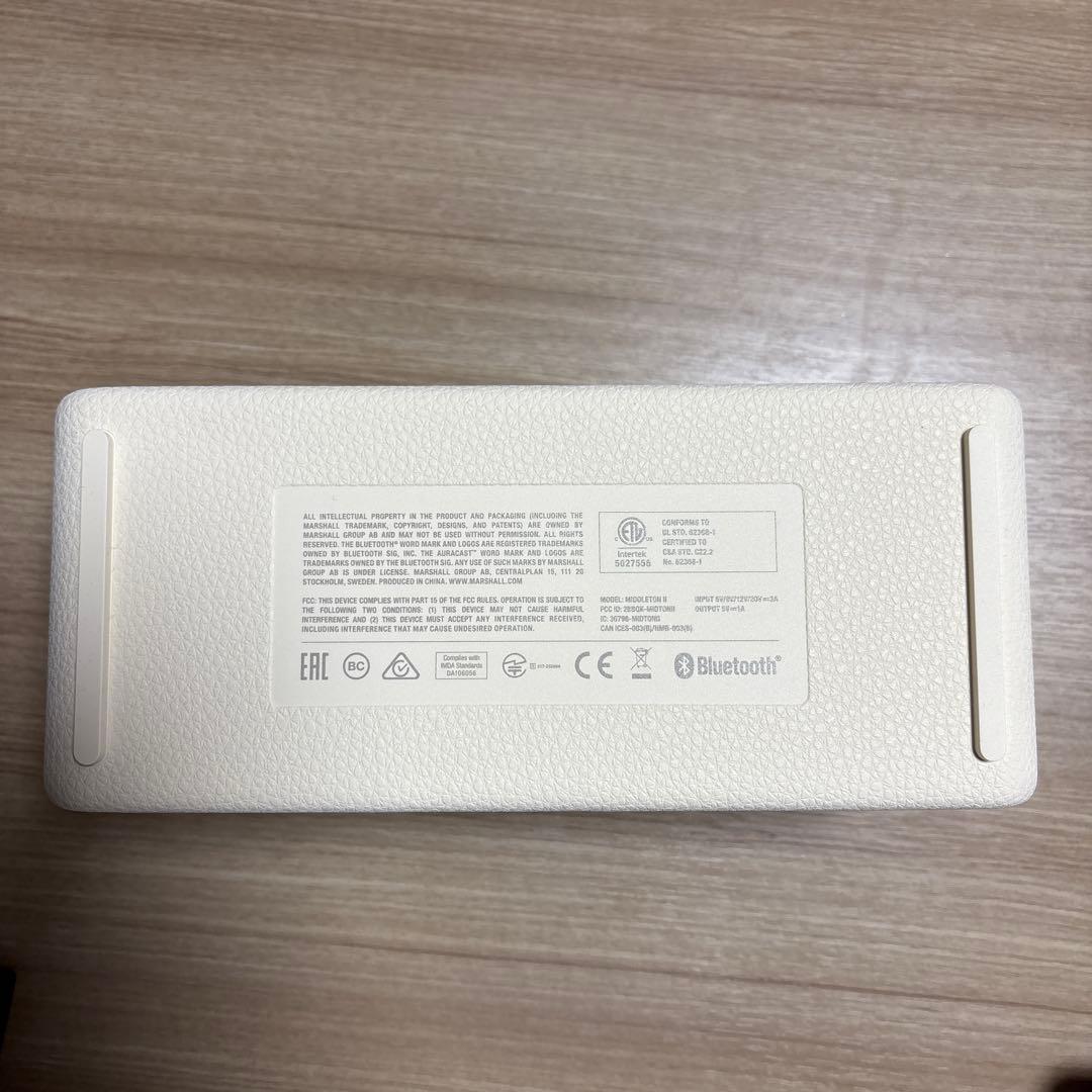 【新型】Marshall MIDDLETON2 ワイヤレススピーカー ホワイト