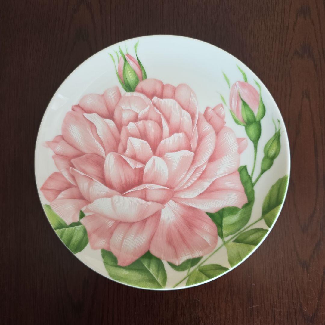 【未使用】TAITU 薔薇4色プレートセット