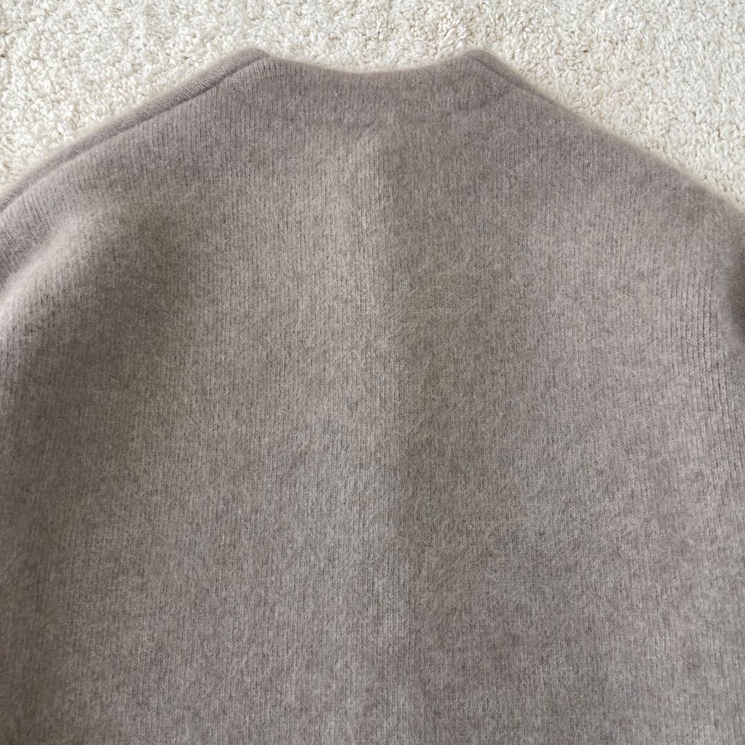 美品♡ エレンディーク ラクーンミックスダブルカーディガン グレー パープル 2