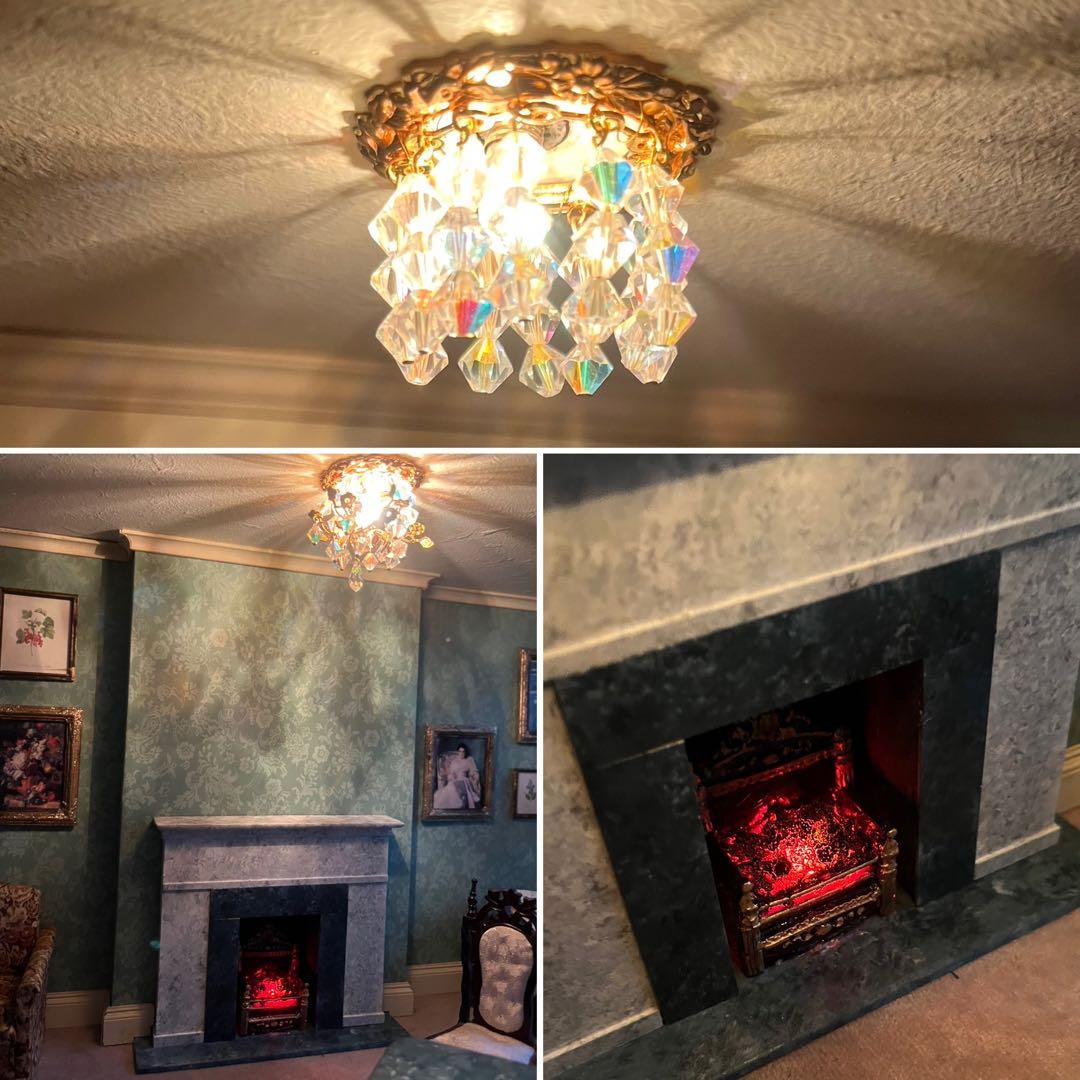 引き取り限定 猫脚 キャビネット 作家 ミニチュア ドールハウス 飾り棚 セット