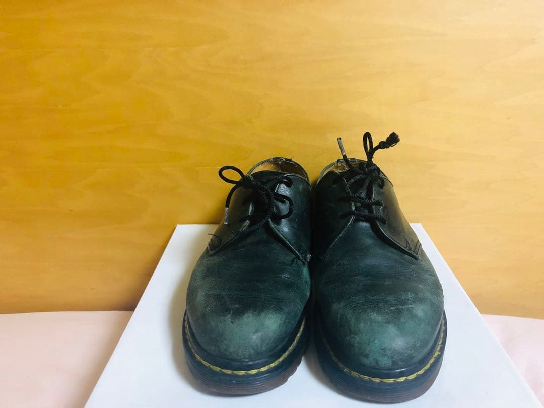 ドクターマーチン　Dr.Martens 3ホール　緑　24 uk5 古着23.5