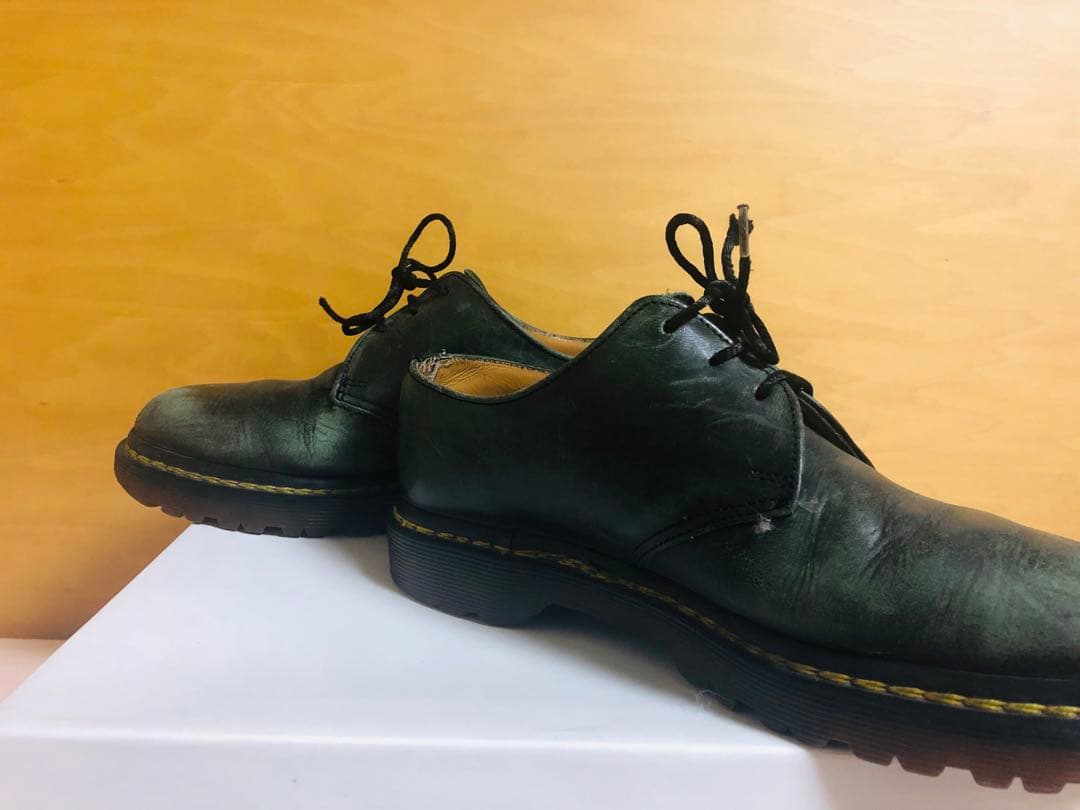 ドクターマーチン　Dr.Martens 3ホール　緑　24 uk5 古着23.5
