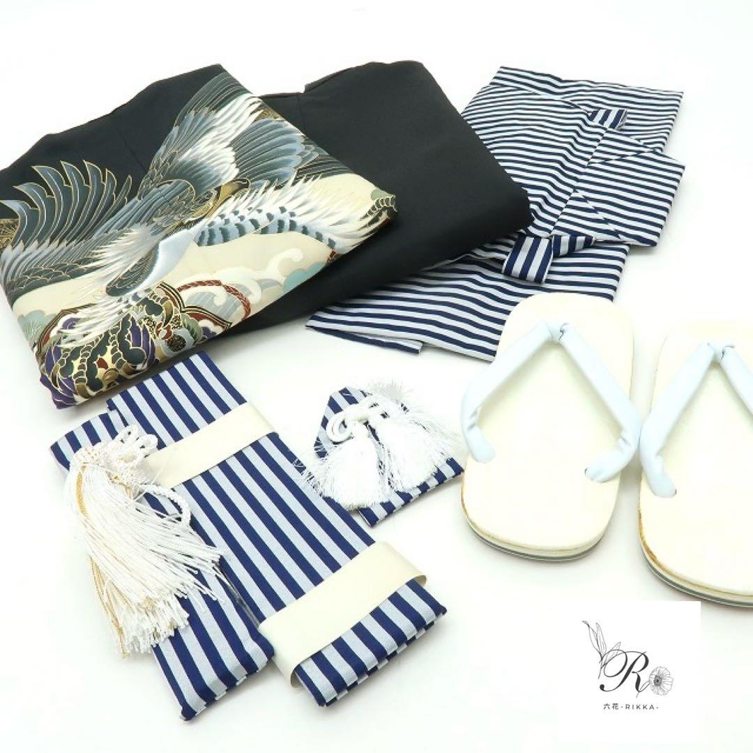 マリン✺未着用 七五三 ５歳 男児 8点セット 着物 C3