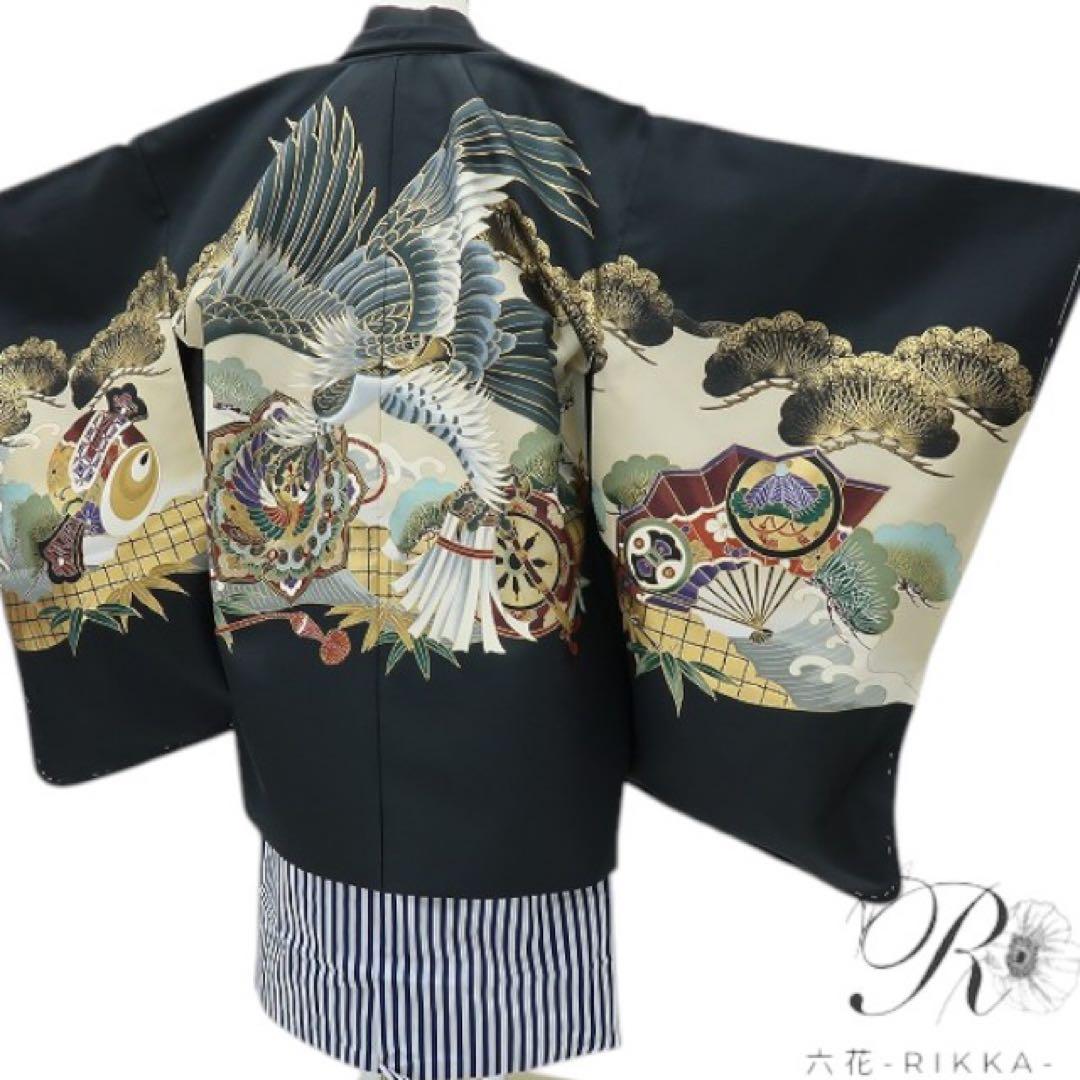 マリン✺未着用 七五三 ５歳 男児 8点セット 着物 C3