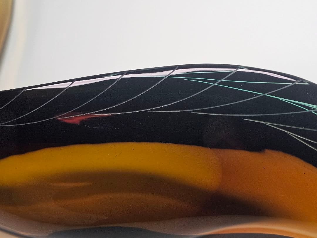 チェコスロバキア EXBOR 魚 インテリア★置物 ガラス製 全長33cm