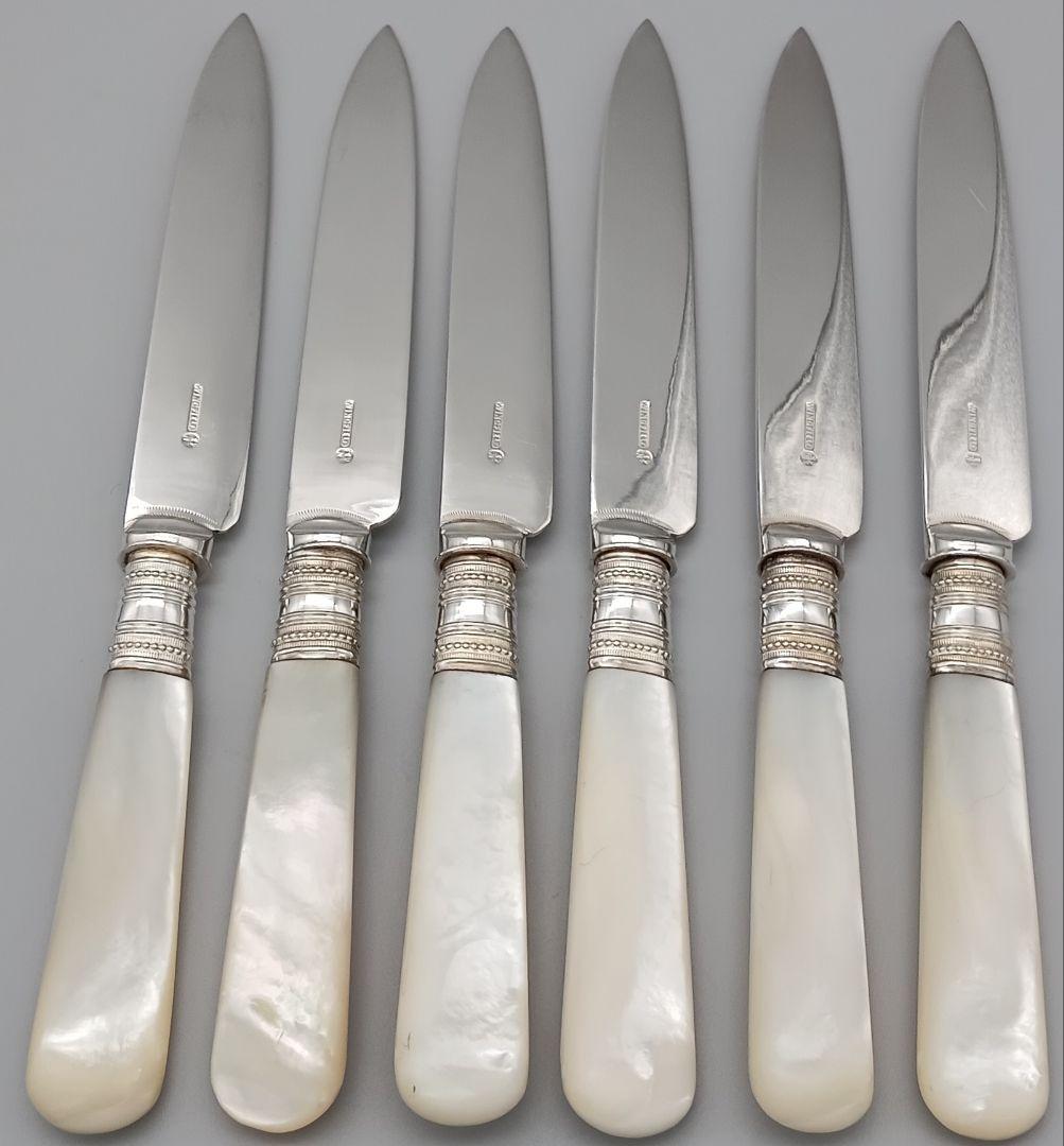 イギリス 白蝶貝 カトラリー 24本セット デザートフォーク ナイフ