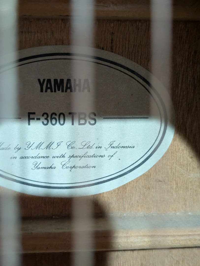 良音/YAMAHA　F-360TBS 改エレアコ　弦低め