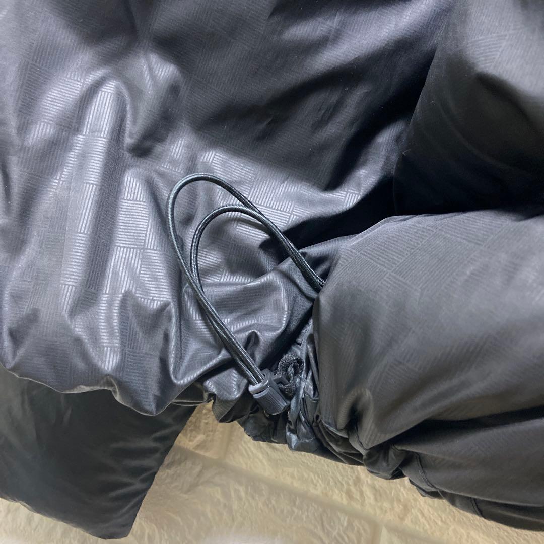 NIKE ナイキ 肉厚 ダウンジャケット 無地 ブラック 裾ドローコード付 XL