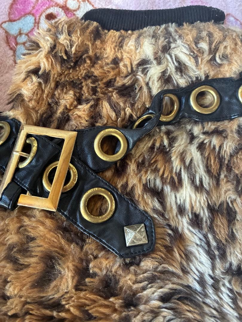 d.i.aレオパード柄ファーレッグウォーマー