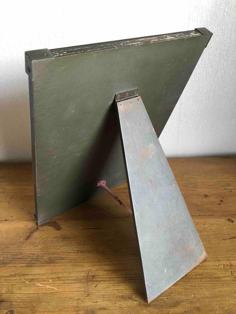 英国アンティークミラー/鏡/ハンドペイント イングリッシュガーデン　H34